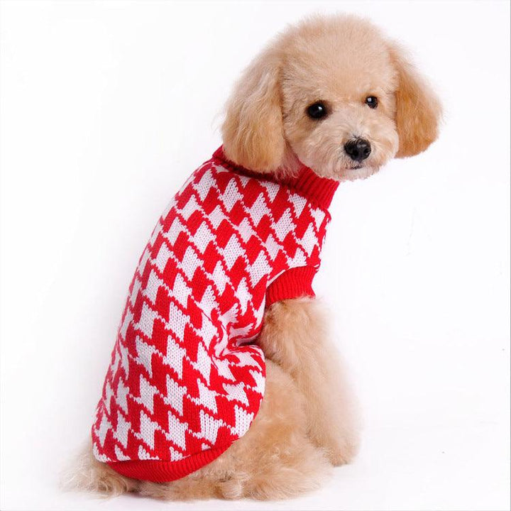 Houndstooth Wool Dog Sweater | Classic Pet Clothes - themiraclebrands.com