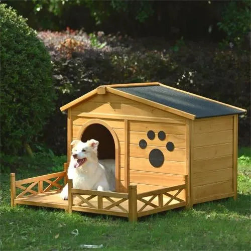 48" Outdoor Wooden Dog House