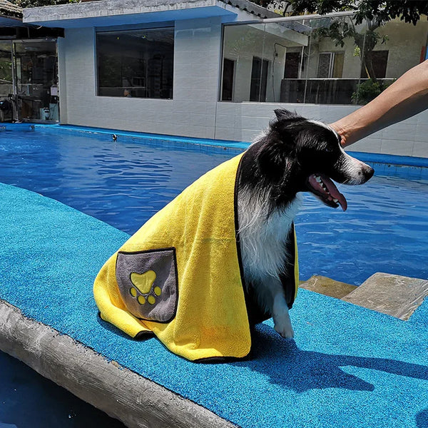 Dual-Sided Pet Bath Towel Super Absorbent Blanket
