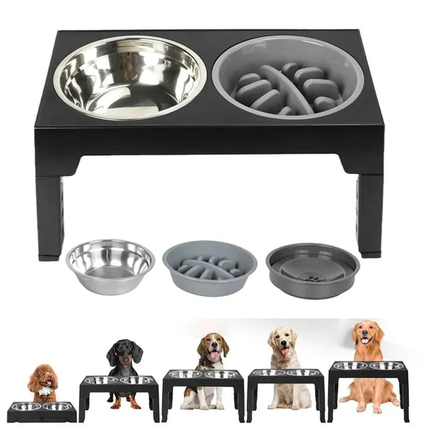 Elevated Dog Feeder Adjustable Raised Stand