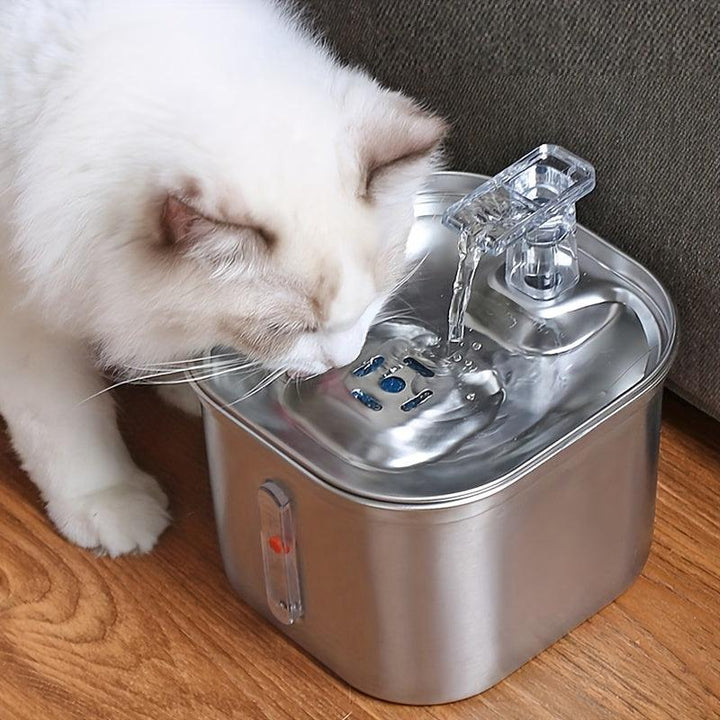 Intelligent Pet Water Fountain 67.63oz Stainless Steel - themiraclebrands.com