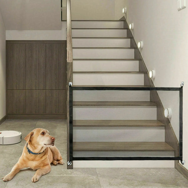 Portable Pet Safety Gate Mesh Barrier for Doors & Stairs