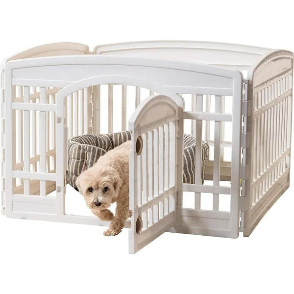 24-Inch White Pet Playpen for Big Dogs - themiraclebrands.com