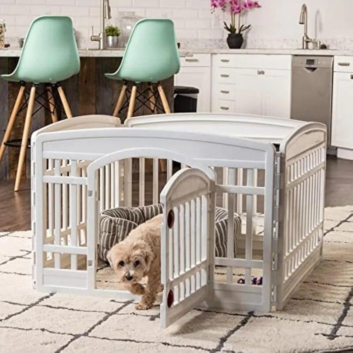 24-Inch White Pet Playpen for Big Dogs - themiraclebrands.com