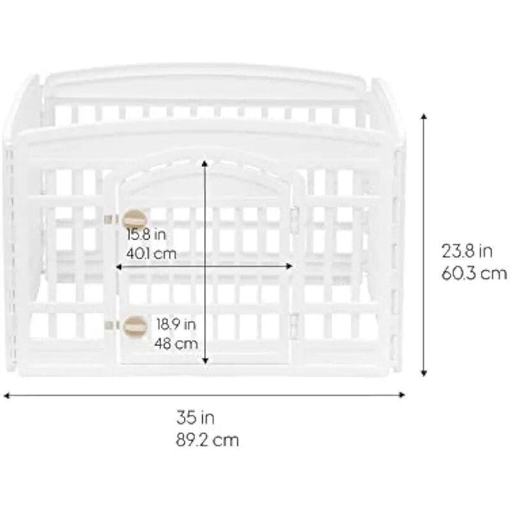 24-Inch White Pet Playpen for Big Dogs - themiraclebrands.com