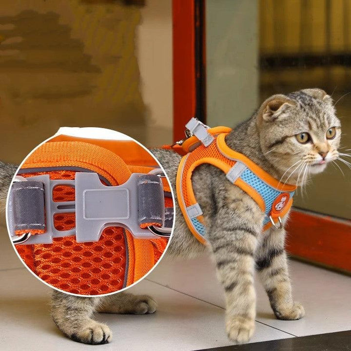 Reflective Nylon Pet Leash and Harness Set - themiraclebrands.com