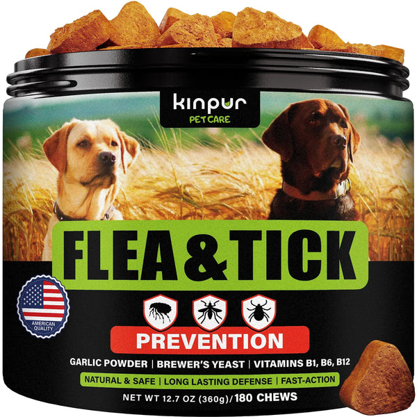 Flea & Tick Prevention Chewable for Dogs – Duck Flavor Bites