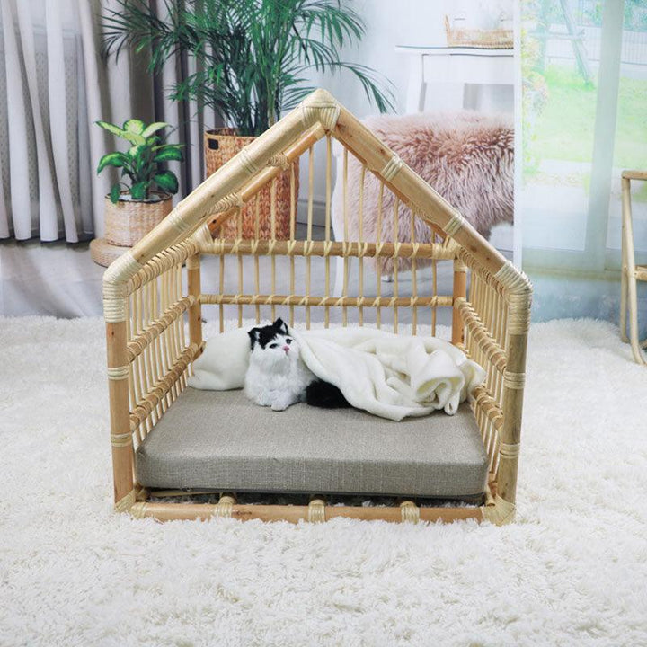 Handmade Rattan Woven Cat Nest Small Pet Bed - themiraclebrands.com