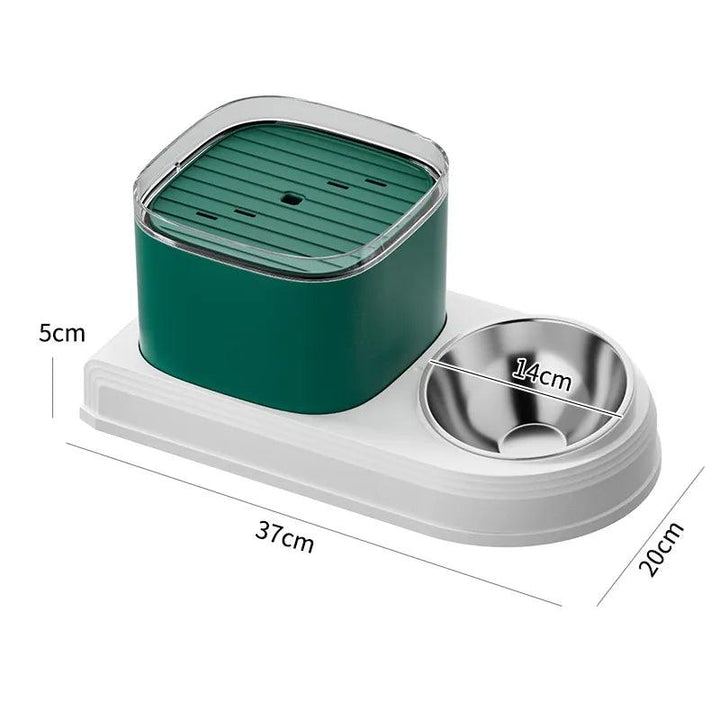 2in1 Pet Water Fountain and Feeding Bowl - themiraclebrands.com