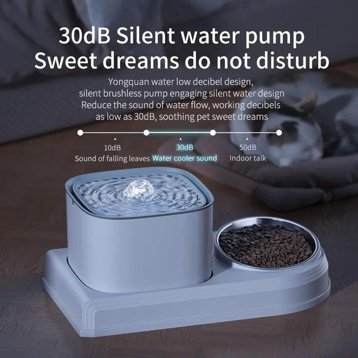 2in1 Pet Water Fountain and Feeding Bowl - themiraclebrands.com