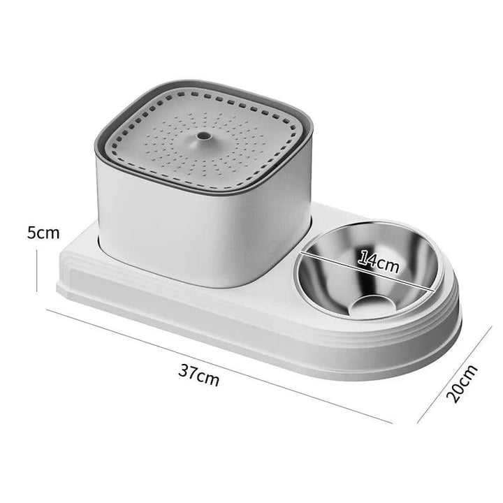 2in1 Pet Water Fountain and Feeding Bowl - themiraclebrands.com