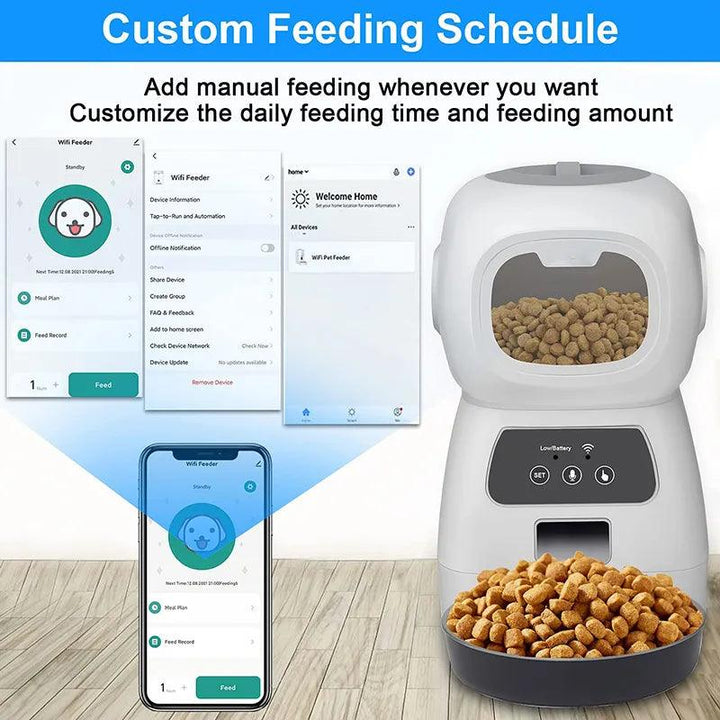 3.5L Smart Pet Feeder Automatic Dispenser - themiraclebrands.com