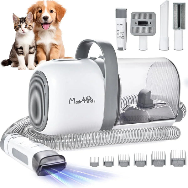 Low Noise Dog Grooming Vacuum Kit with Clippers & Brushes