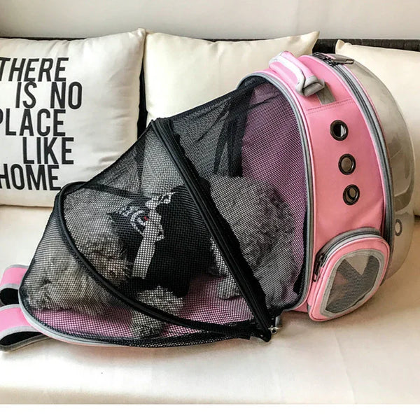 Expandable Cat Backpack Capsule Carrier Breathable