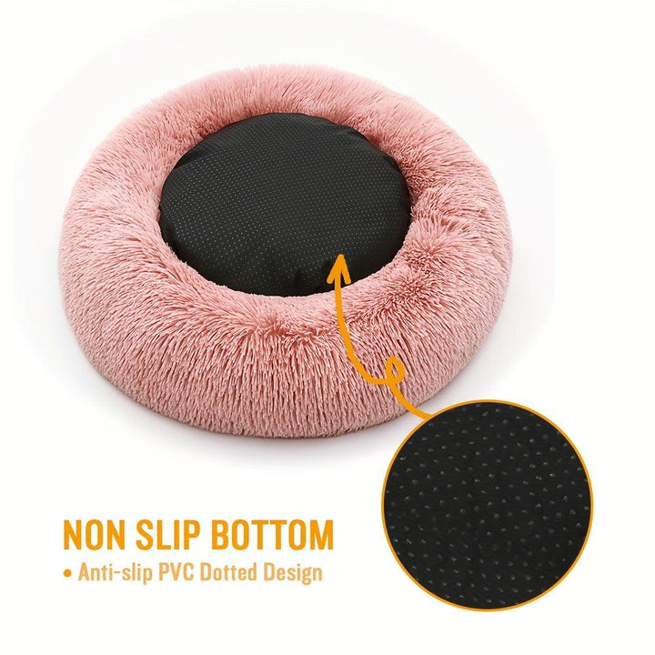 Cozy Donut Cuddler Pet Bed, Pink - themiraclebrands.com