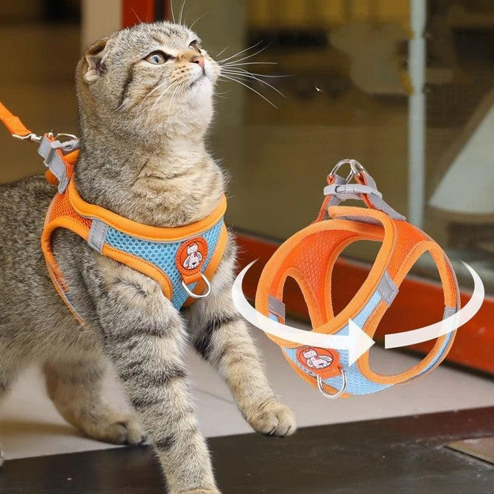 Reflective Nylon Pet Leash and Harness Set - themiraclebrands.com