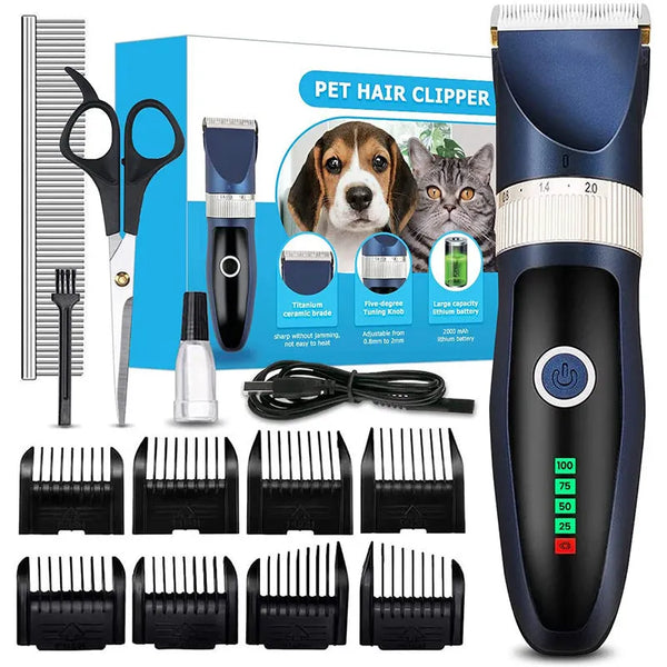 Professional Pet Hair Clipper – Long Hair Rabbit & Dog Electric Trimmer