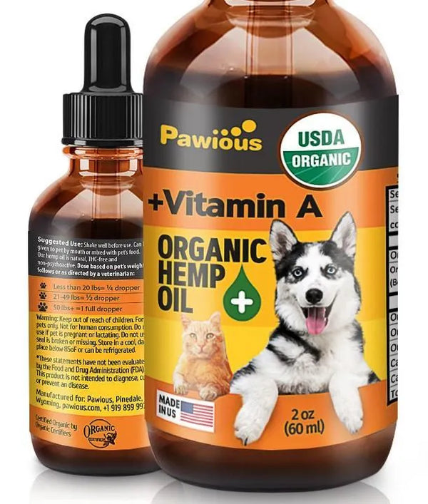 Hemp Oil for Dogs & Cats – 2oz Calming & Pain Relief