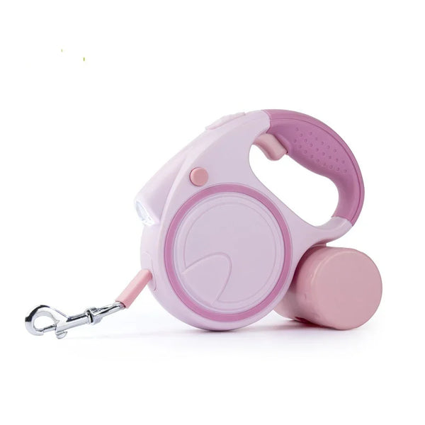 Retractable Dog Leash with Flashlight for Small & Medium Dogs