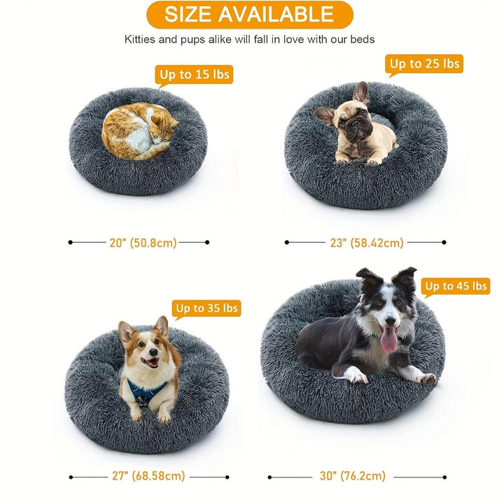 Cozy Donut Cuddler Pet Bed, Pink - themiraclebrands.com