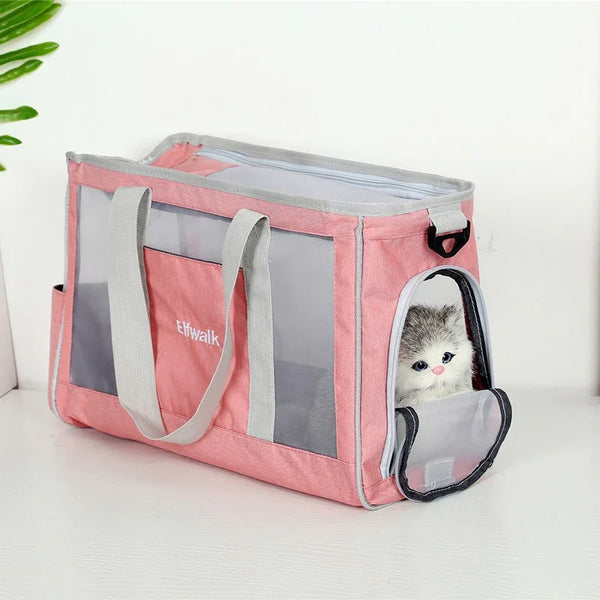 Cat Travel Tote Bag Transparent Portable Carrier