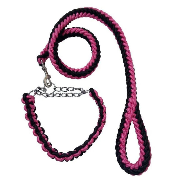 Double Strand Rope Dog Leash with Metal P Chain Buckle - themiraclebrands.com