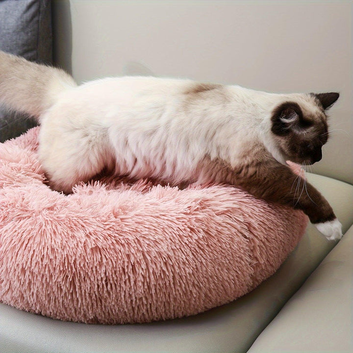 Cozy Donut Cuddler Pet Bed, Pink - themiraclebrands.com