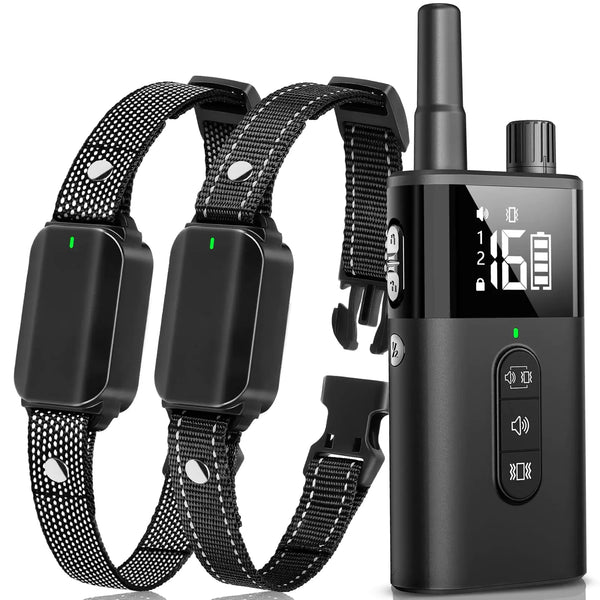 No Shock Dog Training Collar for 2 Dogs – Vibration & Beep, 2000ft Range