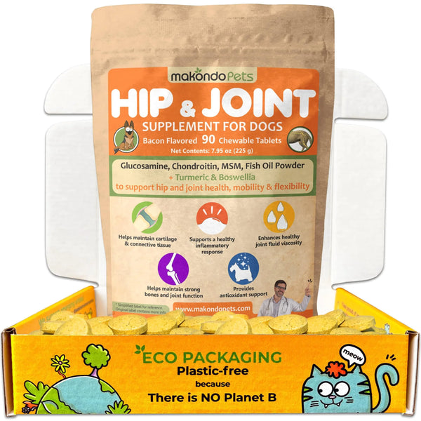 Hip & Joint Support Chews for Dogs - Fish Oil & Turmeric