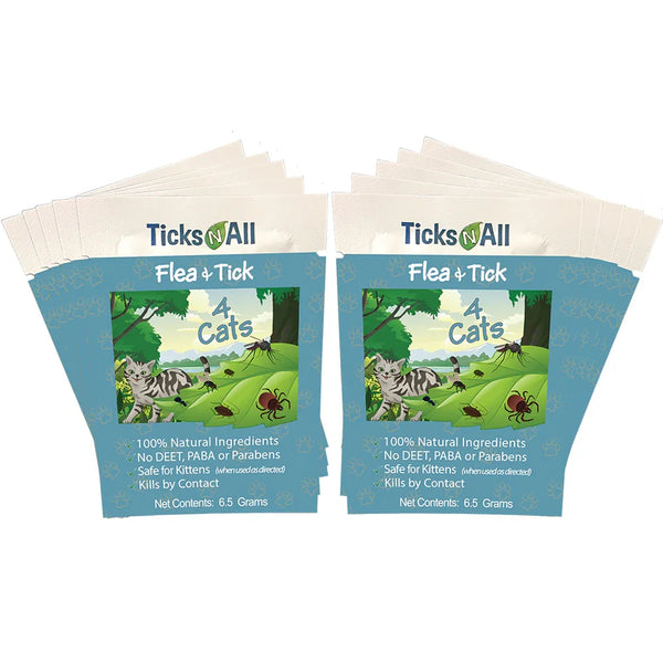 All Natural Flea & Tick Wipes for Cats – 10 Count