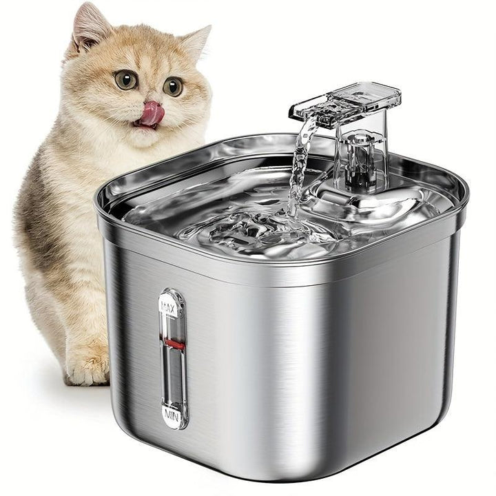 Intelligent Pet Water Fountain 67.63oz Stainless Steel - themiraclebrands.com