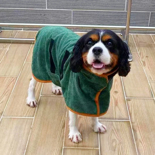 Pet Bathrobe Towel Microfiber Quick-Dry Wrap