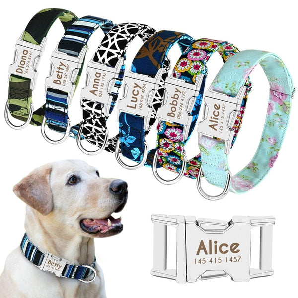 Personalized Nylon Pet Dog Tag Collar - themiraclebrands.com