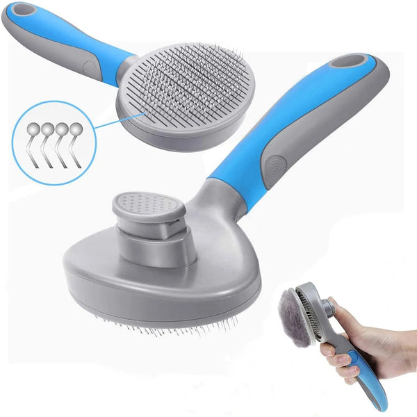 Pets Grooming Slicker Brush for Long Hair Dogs & Cats, Shedding Comb