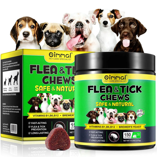 Flea & Tick Prevention Chews for Dogs, 150 Pcs, Peking Duck Flavor