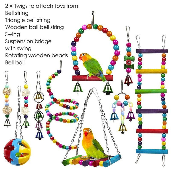 Bird Cage Toy Set 10-Pack - themiraclebrands.com