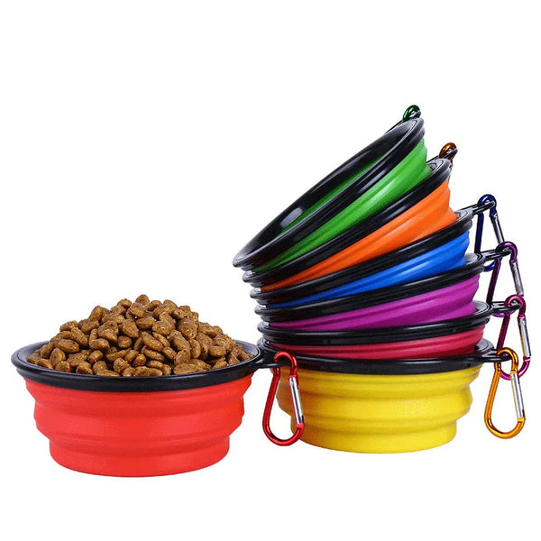 Pet Folding Bowl – Portable TPE Silicone Dog Bowl for Outdoor Adventures