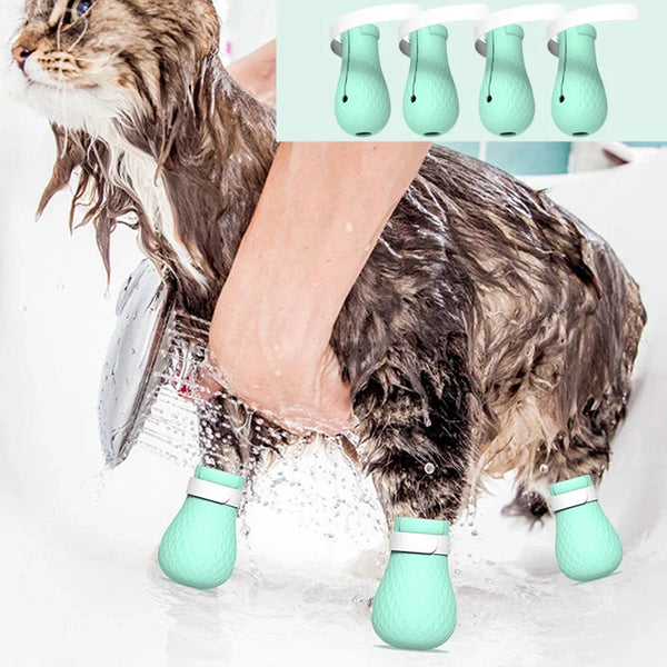 Cat Paw Protector Boots Silicone Anti-Scratch Shoes