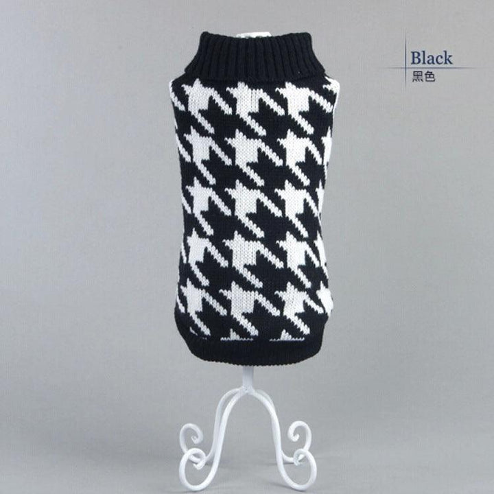 Houndstooth Wool Dog Sweater | Classic Pet Clothes - themiraclebrands.com