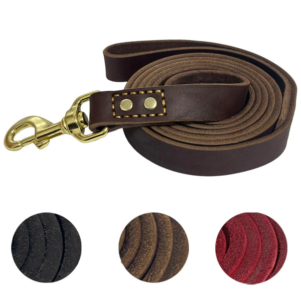 Heavy Duty Genuine Leather Dog Leash