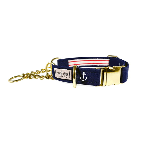 Anchors Away Nautical Dog Collar