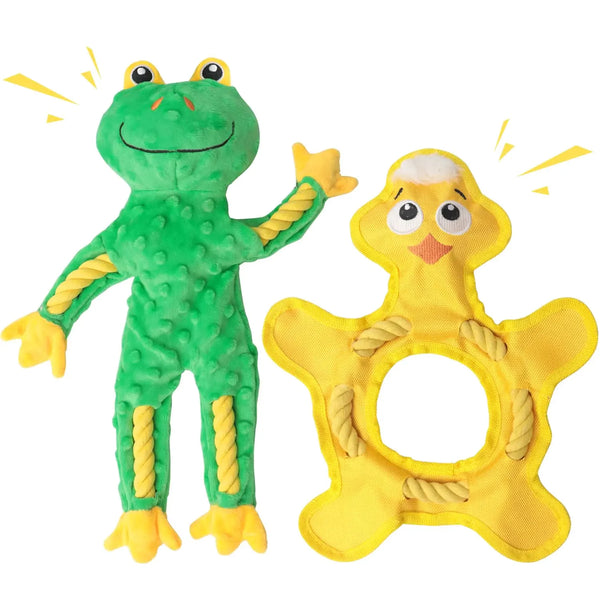 TugSqueak Rope Dog Toys for Large Breeds