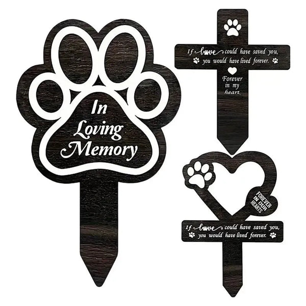 Pet Memorial Grave Marker Wooden Stake