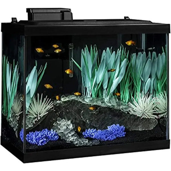 20 Gallon Fish Tank Kit with LED Lighting & Decor – Complete Aquarium Starter Kit