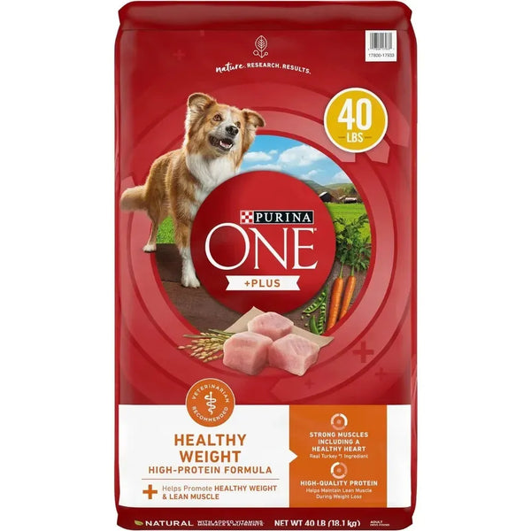 Purina One Plus Healthy Weight High-Protein Dog Food Dry Formula - 40 lb. Bag