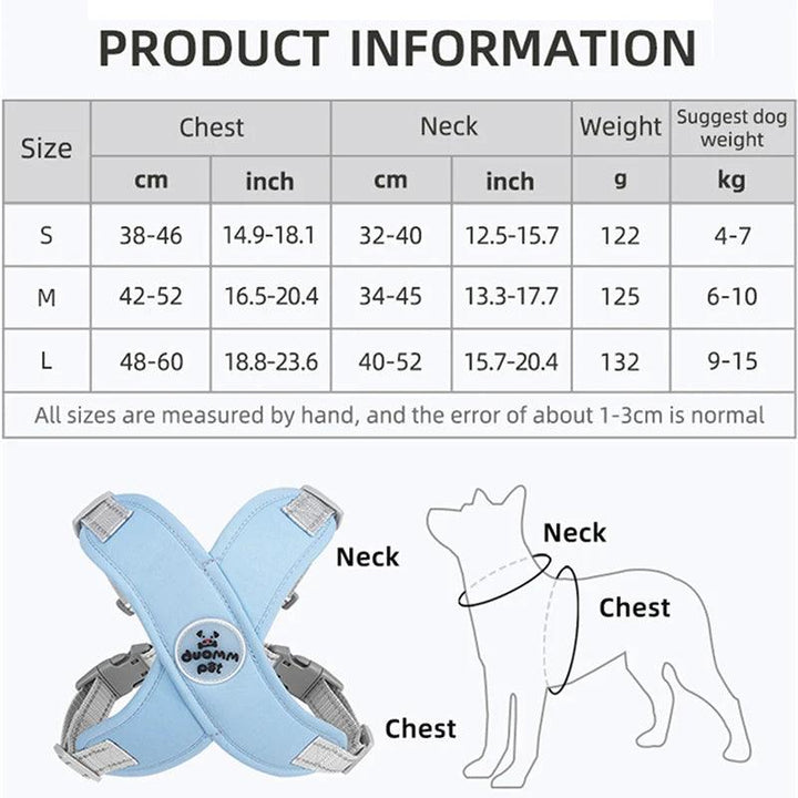 X Shaped Dog Harness Vest Set - themiraclebrands.com