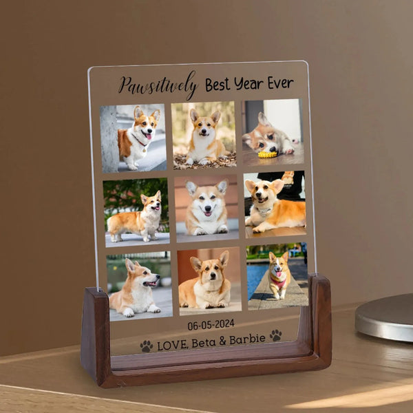 Custom Pet Photo Collage Frame - Personalized Memorial Gift for Pet Owners