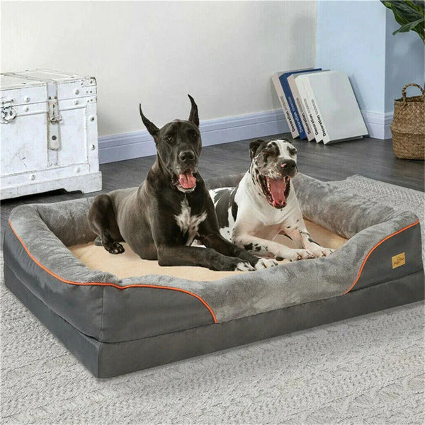 Jumbo Orthopedic Memory Foam Dog Bed – Extra Large & Washable