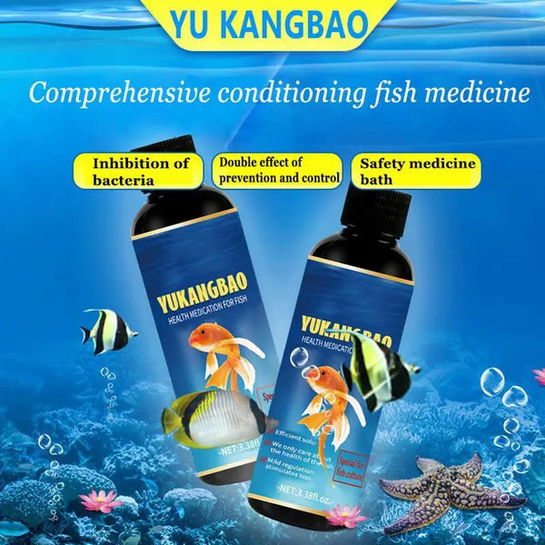 Fish Medicine for Freshwater (100ml) – Fin Rot Remedy & Aquarium Water Purifier