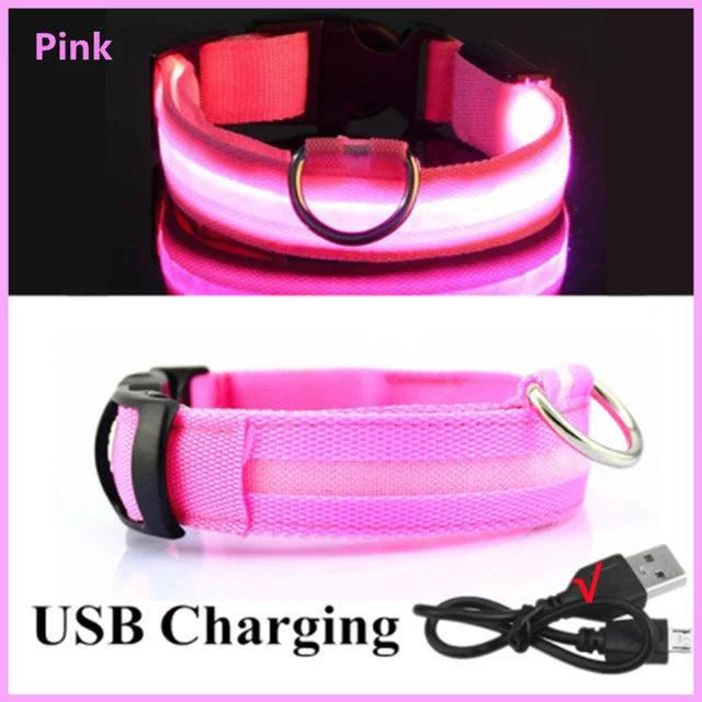 Adjustable LED Glowing Dog Collar - themiraclebrands.com